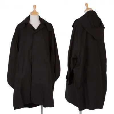 ワイズY's コットンリネンドルマンハーフコート 黒