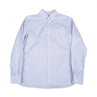 コムデギャルソンオムCOMME des GARCONS HOMME グラフチェックボタンダウンシャツ 白紺