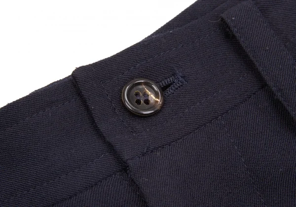 コムデギャルソンCOMME des GARCONSサイドプリーツガウチョパンツ 濃紺