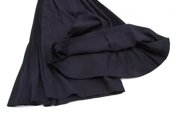 コムデギャルソンCOMME des GARCONSサイドプリーツガウチョパンツ 濃紺