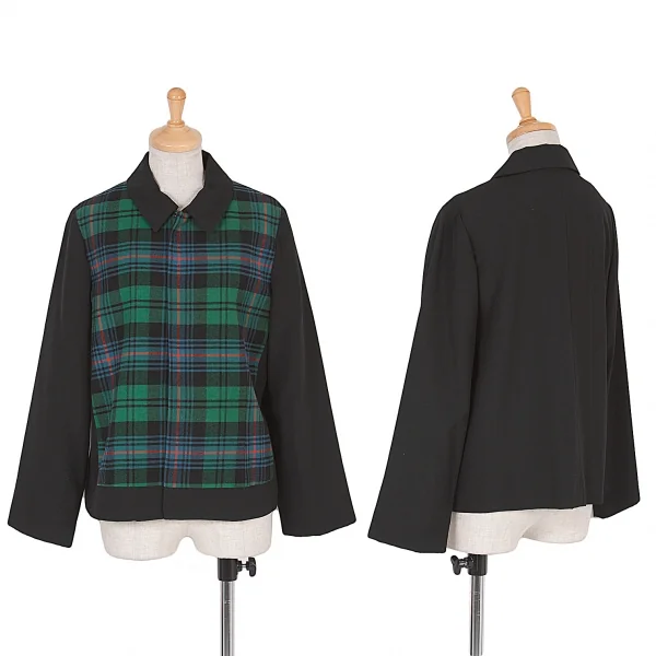 【SALE】ローブドシャンブル コムデギャルソンrobe de chambre COMME des GARCONS フロントチェック切替ジャケット