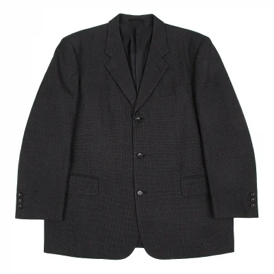 コムデギャルソンオムCOMME des GARCONS HOMME ウール格子地3Bテーラードジャケット グレー黒
