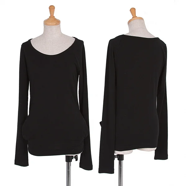 Yohji Yamamoto FEMME Raglan T Shirt Black 2 K-53022_001