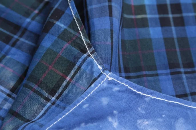 コムデギャルソンオム COMME des GARCONS HOMME 染め加工半袖チェック