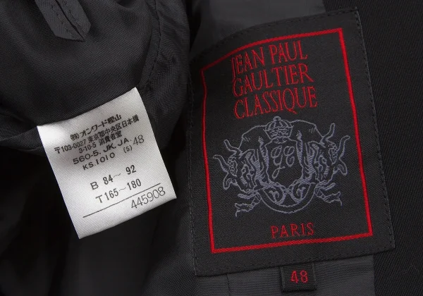Jean-Paul GAULTIER CLASSIQUE Jacket Black 48 | PLAYFUL