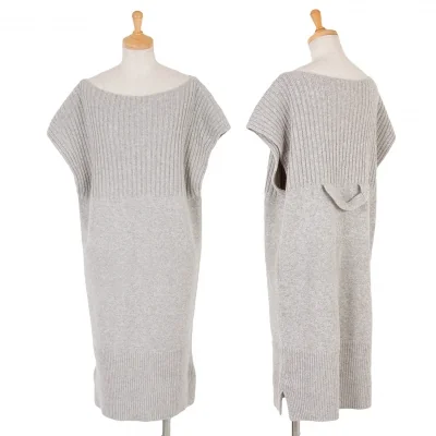 エムエム6 メゾン マルタンマルジェラ6 Maison Martin Margiela バッグデザインカシミヤ混ウールワンピース