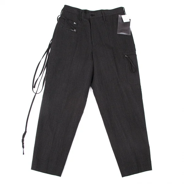 ヨウジヤマモトプールオムYohji Yamamoto POUR HOMME ハウンドトゥースコードポケットパンツ