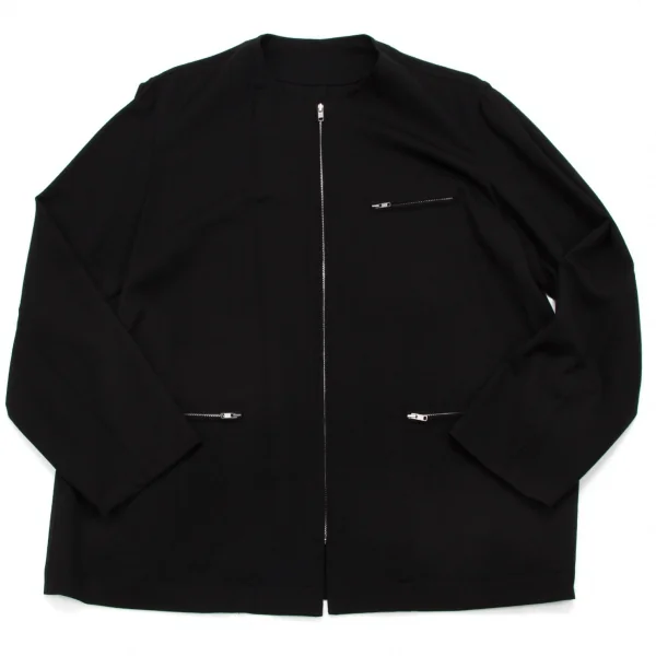 Y's for men Wool Gabardine Zip Jacket Black S-M (K-53671)