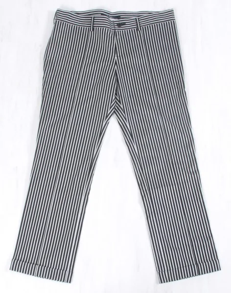Brand new ! LIMIfeu Striped cotton pants(K-3838) Black M K-3838_001