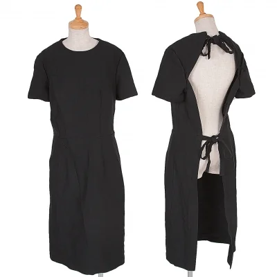 コムコム コムデギャルソンCOMME des GARCONSポリ製品染め後ろ空きワンピース