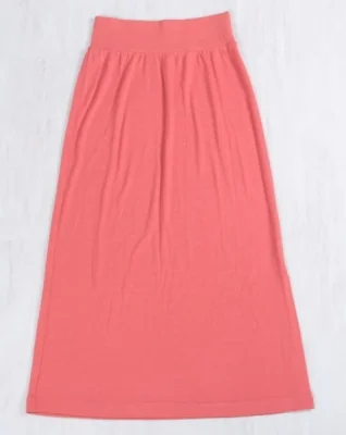 ISSEY MIYAKE Wool knit horizontal slit long skirt(K-3849)