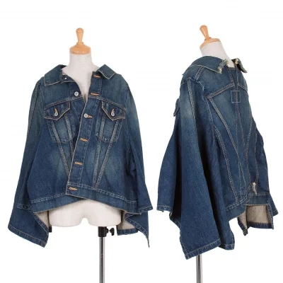 ジュンヤワタナベ コムデギャルソンJUNYA WATANABE COMME des GARCONS denim デニムジャケット風ポンチョ