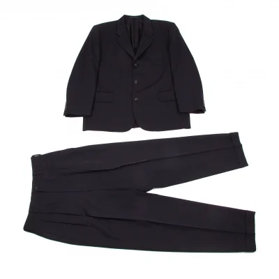 コムデギャルソンオムCOMME des GARCONS HOMME ウールギャバセットアップスーツ 紺