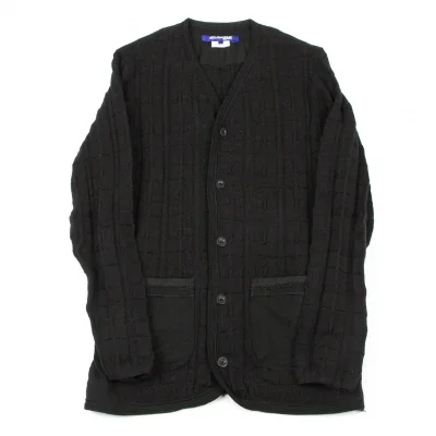 ジュンヤワタナベマン コムデギャルソンJUNYA WATANABE MAN COMME des GARCONS ブレード装飾カーディガン 黒