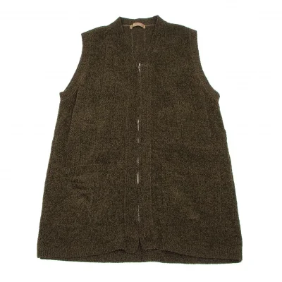 【SALE】ワイズフォーメンY’s for men フロントジップアクリルニットベスト