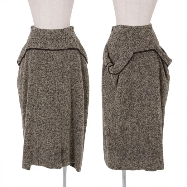 【SALE】ヨウジヤマモト ファムYohji Yamamoto FEMME パイルレイヤードデザインスカート