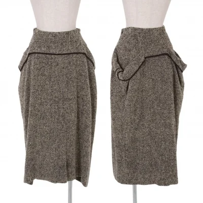 【SALE】ヨウジヤマモト ファムYohji Yamamoto FEMME パイルレイヤードデザインスカート
