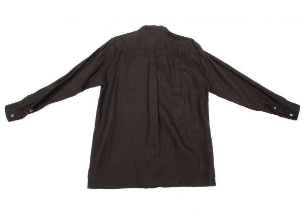 イッセイミヤケISSEY MIYAKE ウールシルクスタンドカラーシャツ