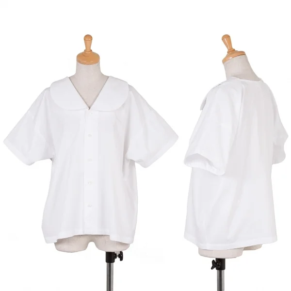 コムコム コムデギャルソンCOMME des GARCONSコットン丸襟半袖ブラウス 