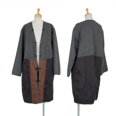 コムコム コムデギャルソンCOMME des GARCONS ノーカラーライナーコート