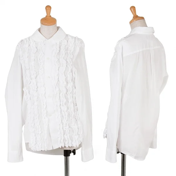 コムコム コムデギャルソンCOMME des GARCONSコットンフリルブラウス