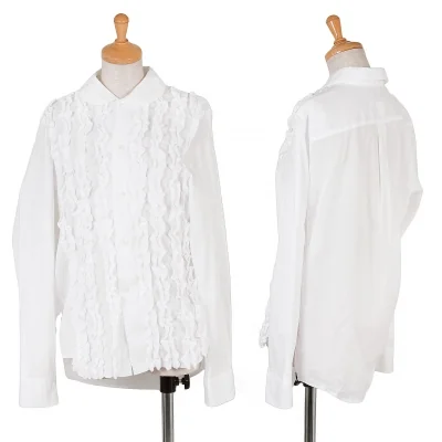 コムコム コムデギャルソンCOMME des GARCONSコットンフリルブラウス