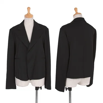 【SALE】ヨウジヤマモトノアールYohji Yamamoto NOIR ウールギャバスナップボタンジャケット