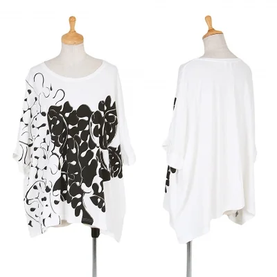 レキップヨシエイナバL'EQUIPE YOSHIE INABA コットンボタニカルプリント半袖カットソー