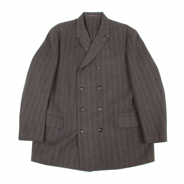 ワイズフォーメンY's for men ウールストライプステッチジップ