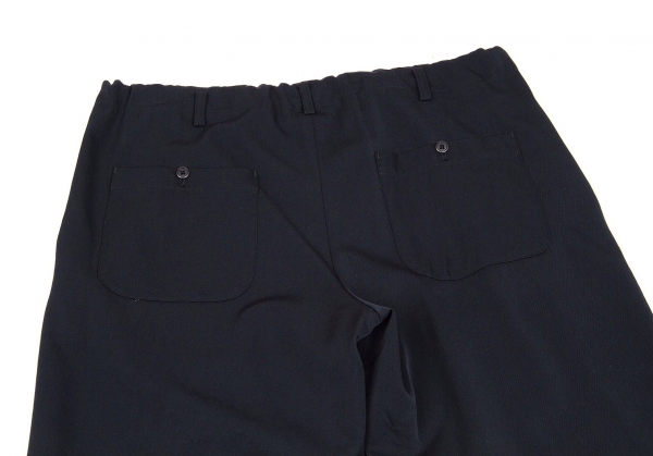 ワイズフォーメンY's for men ウールギャバ裾ボタンパンツ 紺S