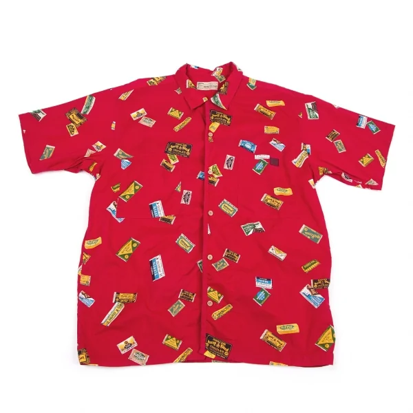 Papas Chocolate print Shirt Red L K-55159_001