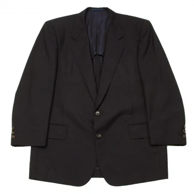 【SALE】コムデギャルソンオムドゥCOMME des GARCONS HOMME DEUX ウールノッチドラペル２Bジャケット 紺