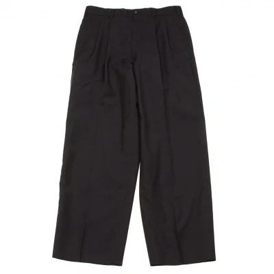 コムデギャルソンオムドゥCOMME des GARCONS HOMME DEUX ウールツータックパンツ 紺