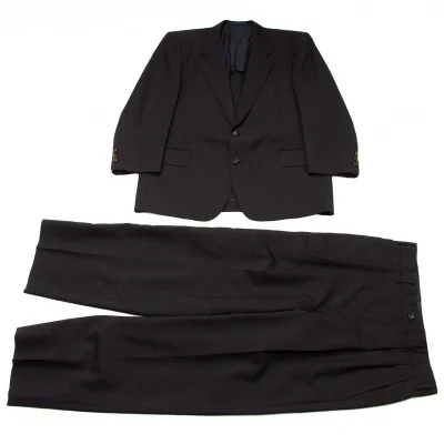 コムデギャルソンオムドゥCOMME des GARCONS HOMME DEUX ウールノッチドラペル２Bセットアップスーツ 紺