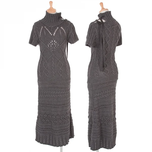 【SALE】ジャンポールゴルチエ マイユファムJean Paul GAULTIER MAILLE FEMME ケーブルニットワンピース