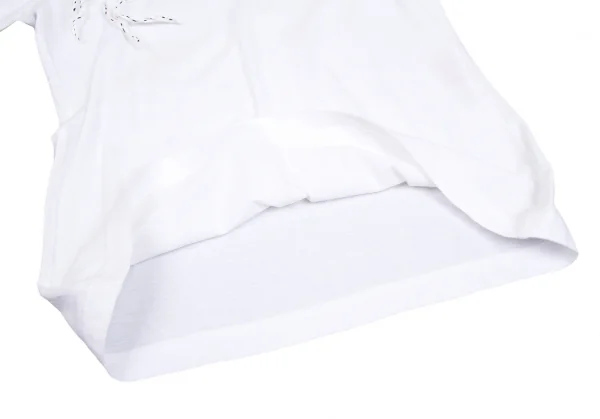 SALE) ISSEY MIYAKE HaaT Stitch embroidery T Shirt White 2 (K