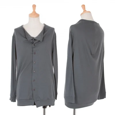 【SALE】ヨウジヤマモトノアールYohji Yamamoto NOIR ウールハイネックカーディガン