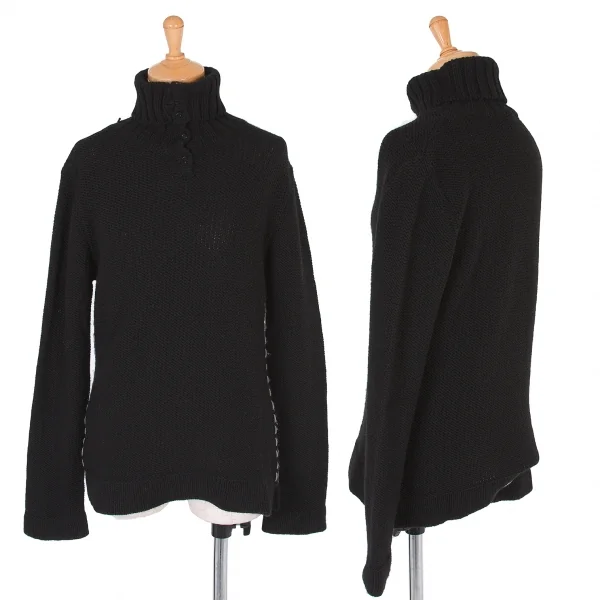 (SALE) SONIA RYKIEL Side Stitch Knit Sweater Black 38 K-55874_001