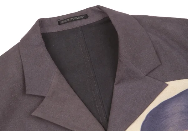 Yohji Yamamoto POUR HOMME Saeko Print Suede Jacket K-56171_003