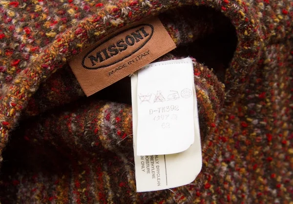 (FINAL PRICE) MISSONI Mix knit no collar jacket K-56191_013