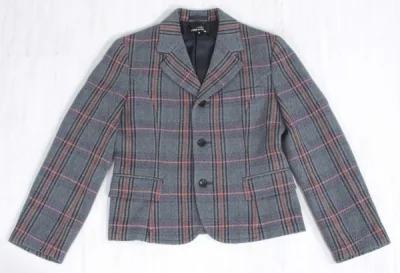 トリコ コムデギャルソンtricot COMME des GARCONSツィードチェックジャケット グレー