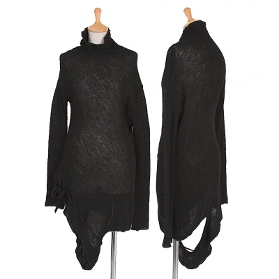 【SALE】ワイズY's ヘムホールデザインタートルネックニット