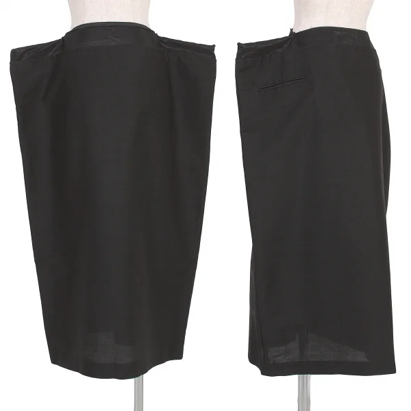 【SALE】ヨウジヤマモト ファムYohji Yamamoto FEMME ウエストジップ袋デザインスカート