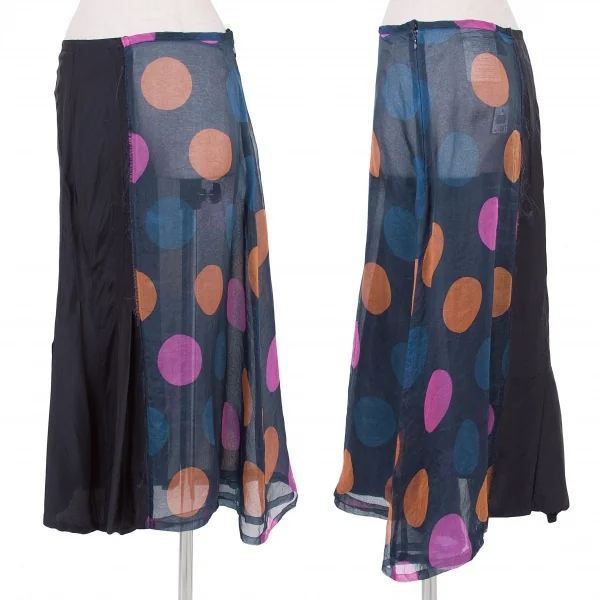 tricot COMME des GARCONS 切りっぱなしスカートドット柄 SALE】トリコ コムデギャルソンtricot COMME des GARCONS切替