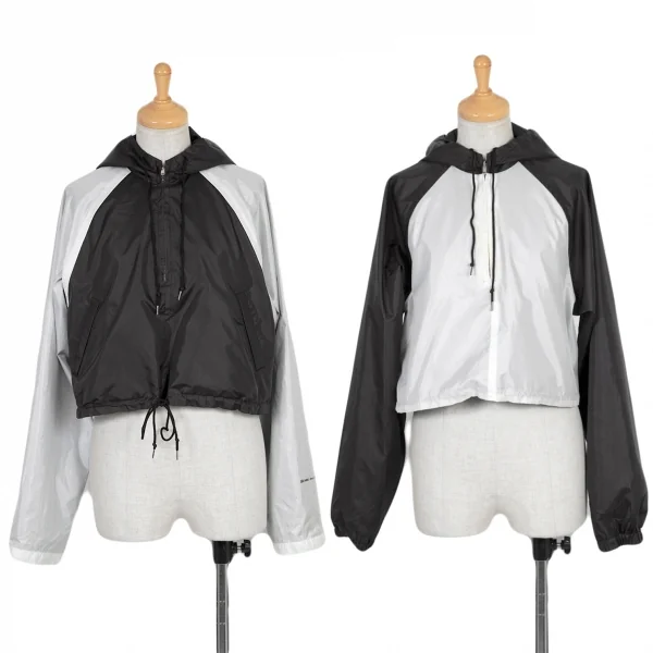 コムデギャルソンCOMME des GARCONS ナイロンラグランショート丈プルオーバーパーカー