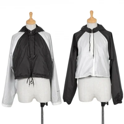 コムデギャルソンCOMME des GARCONS ナイロンラグランショート丈プルオーバーパーカー