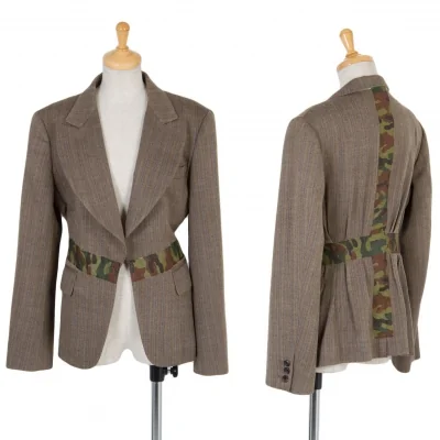 【SALE】コムデギャルソンCOMME des GARCONSカモフラテープヘリンボーンツイードジャケット
