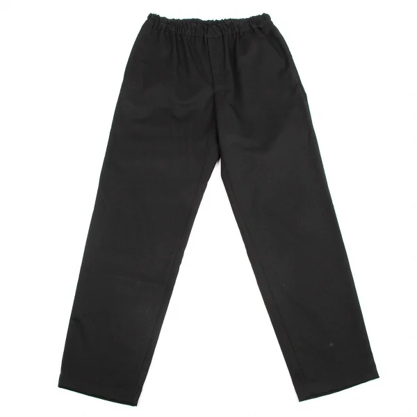 ブラック コムデギャルソンBLACK COMME des GARCONS ウエストゴムウールテーパードパンツ