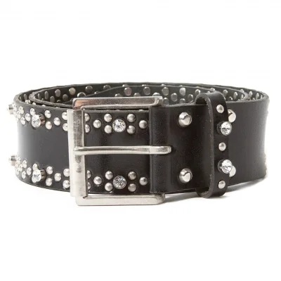 【SALE】ワイズY's ビジュースタッズレザーベルト