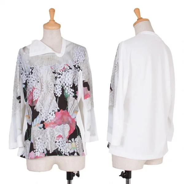 【SALE】コムコム コムデギャルソンCOMME des GARCONS グラフィックプリント鹿の子カットソー